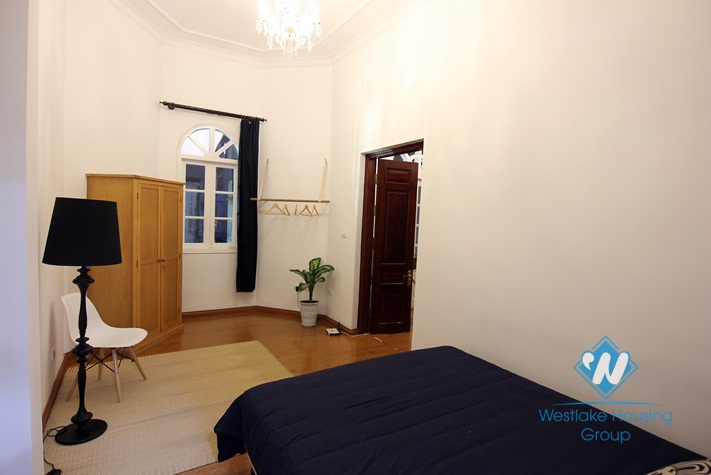 Spacious and unique French style house for rent in Tay Ho area 